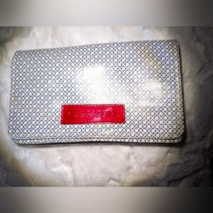 Gheradini Nylon Zip Wallet With Dual Zip And Logo On The Zipper Pulls New!